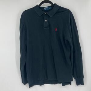 Polo Ralph Lauren Black Long Sleeve Polo Men’s Medium
